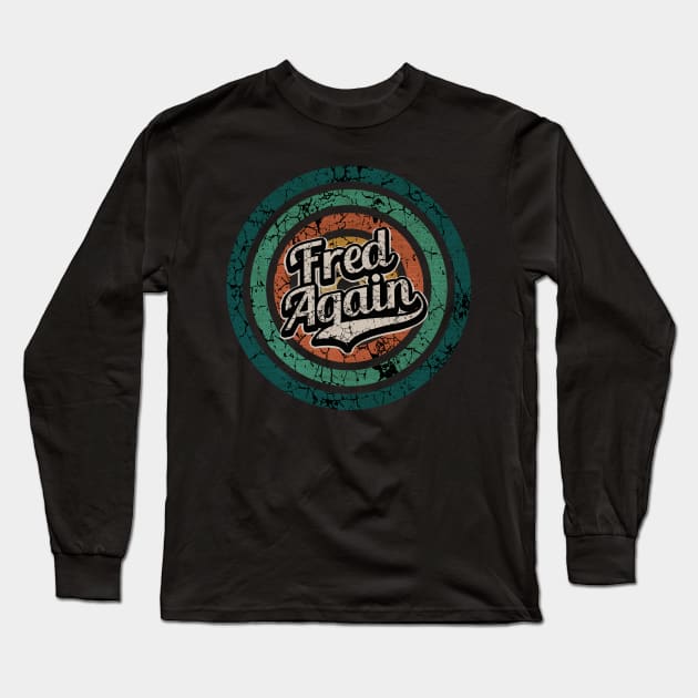 Fred Again // Retro Circle Crack Vintage Long Sleeve T-Shirt by People Mask